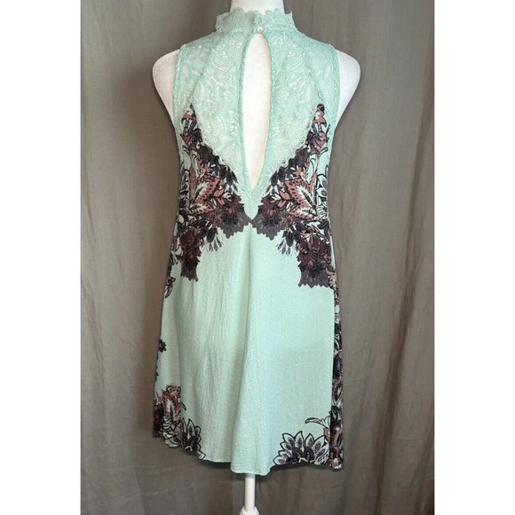 Intimately Free People Marsha Lace Slip Dress Turquoise Blue Floral Flowing XS - Picture 2 of 16